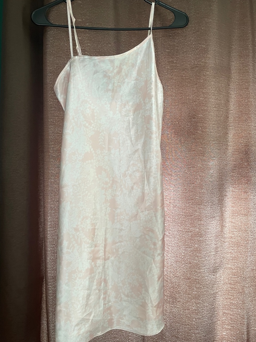 Vintage Avon Silky Floral Slip Dress - Light Blush Pink